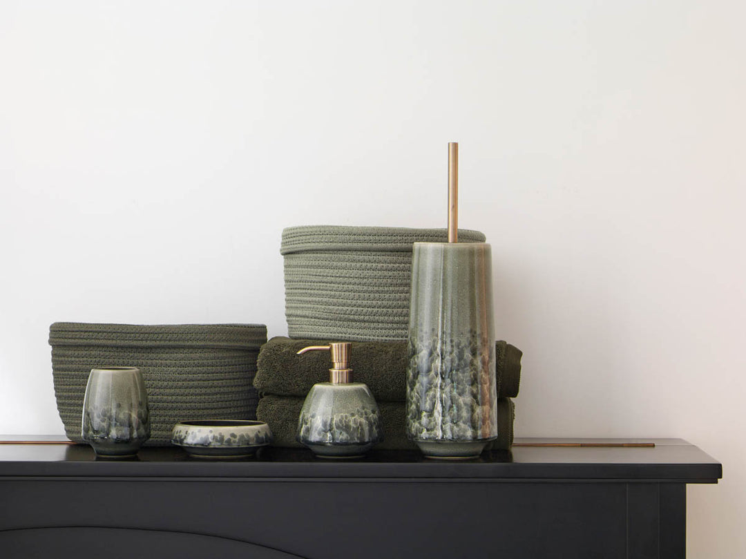 Badeserie i grøn keramik