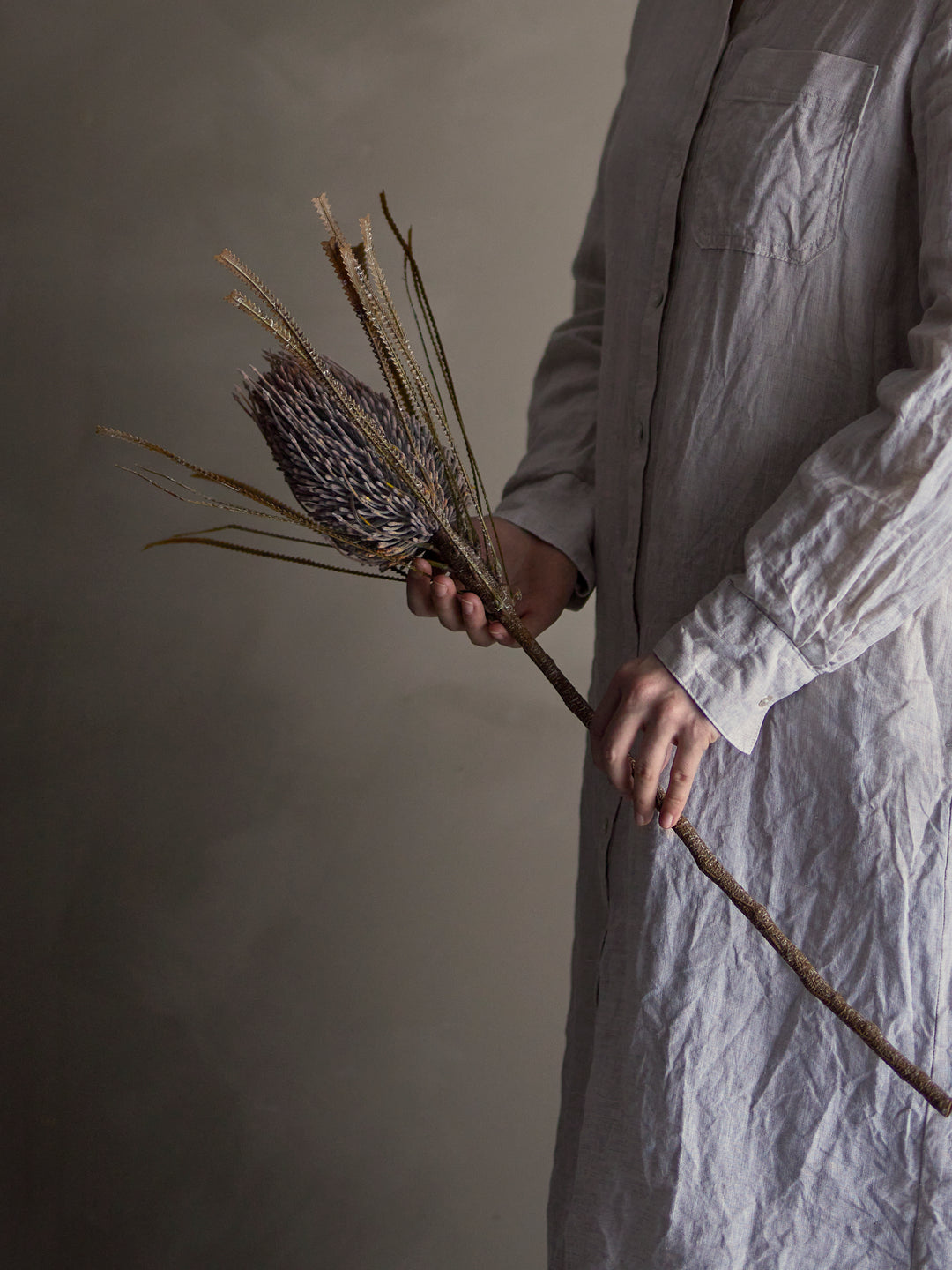 Palmflower Stilk, Brun, Kunstig Blomst