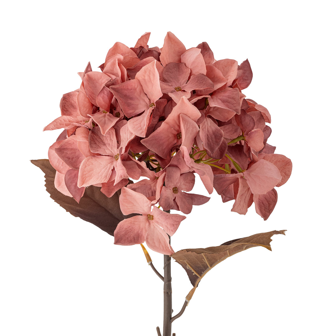 Hydrangea Stilk, Rosa, Kunstig Blomst