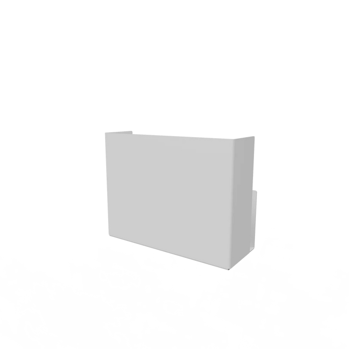 Væghængt hvid papirdispenser