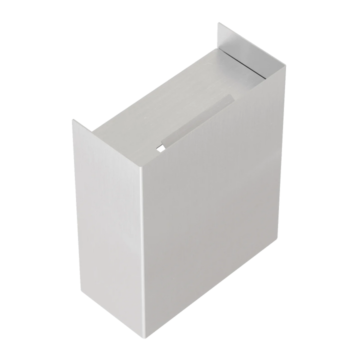 affaldsspand i børstet stål til væg