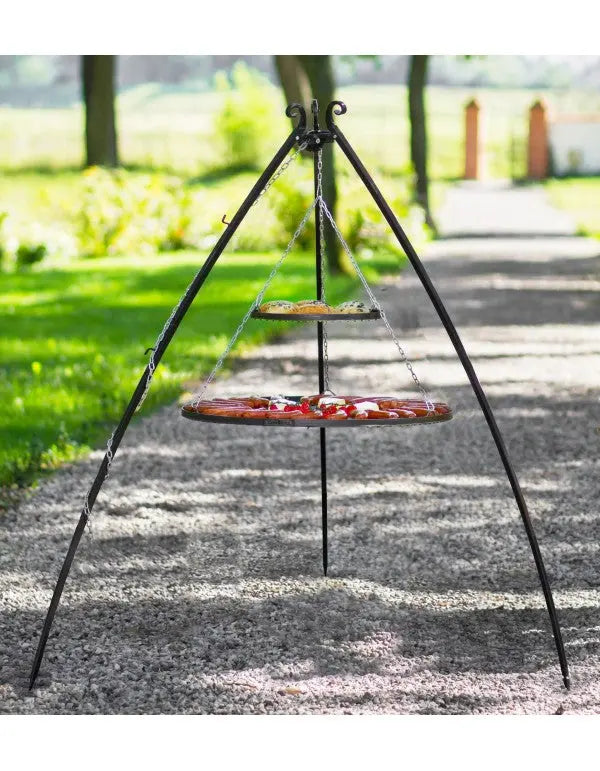 Bålstativ / Bålsæt 200 cm med grillrist + lille rist