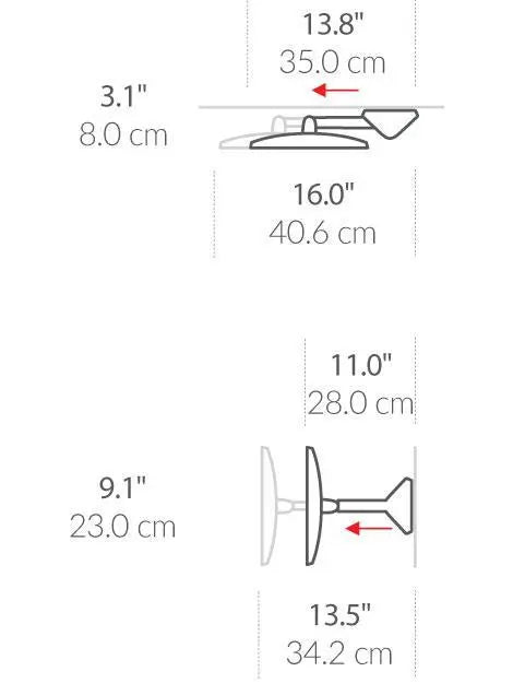 Kosmetikspejl til væg med forstørrelse