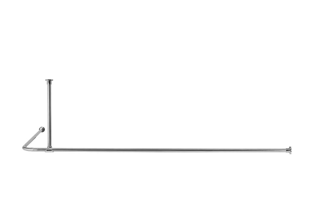 Kvalitets forhængsstang L-form 200 x 100 cm