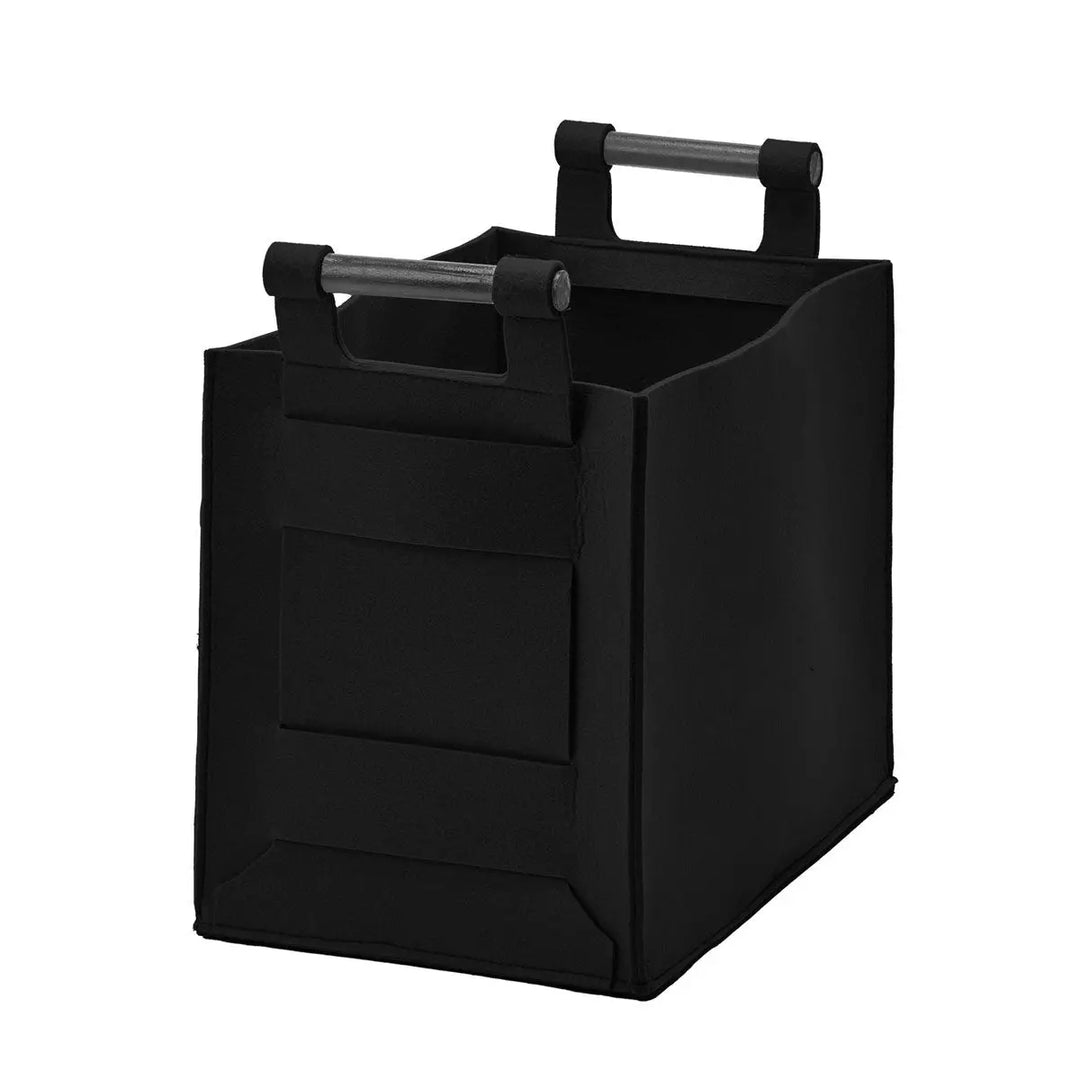 Økologisk sort opbevaringskurv