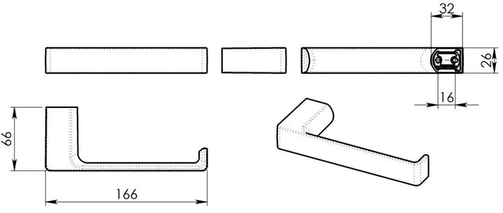 PIREN toiletpapirholder - Sort