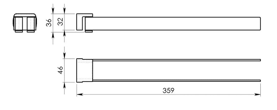 Piren håndklædeholder - hvid