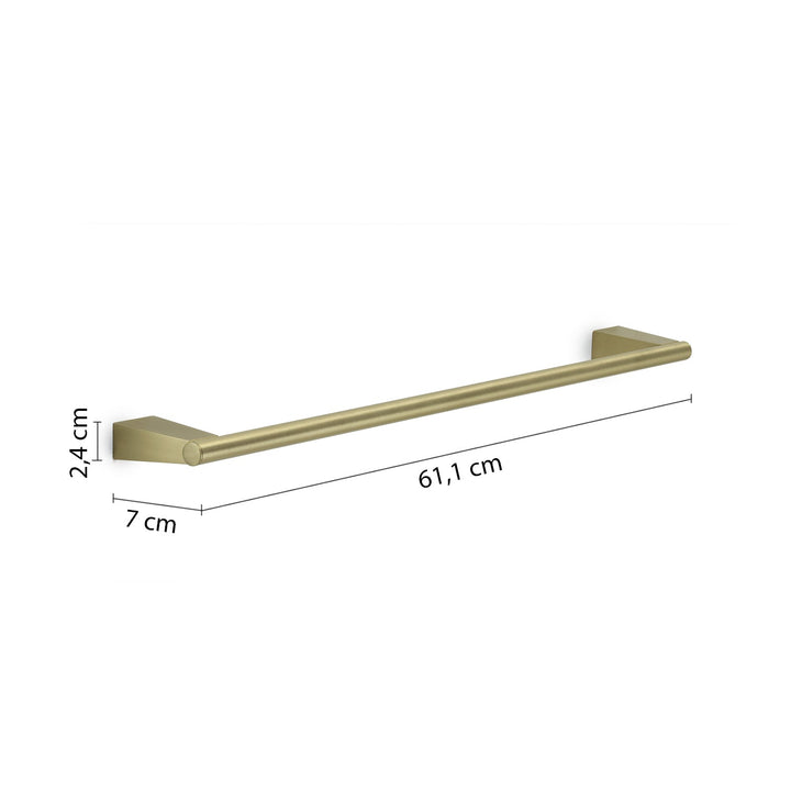 Tonale håndklædestang 60 cm - Børstet Messing