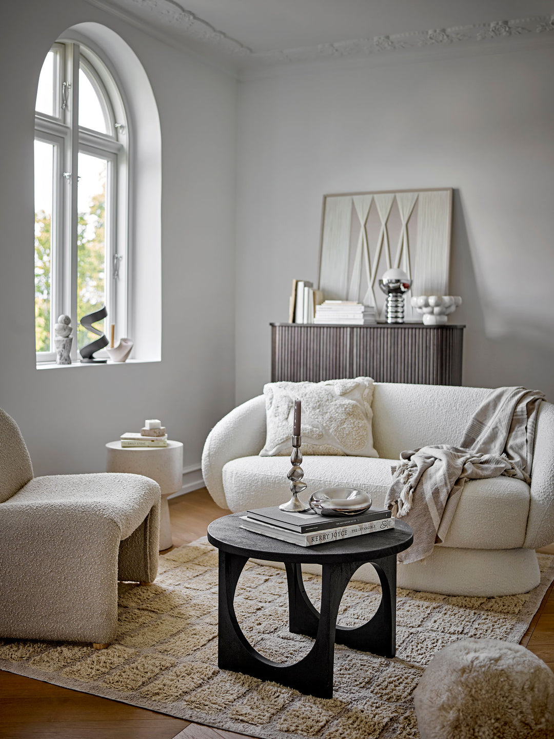 Spike Bordlampe, Sølv, Metal