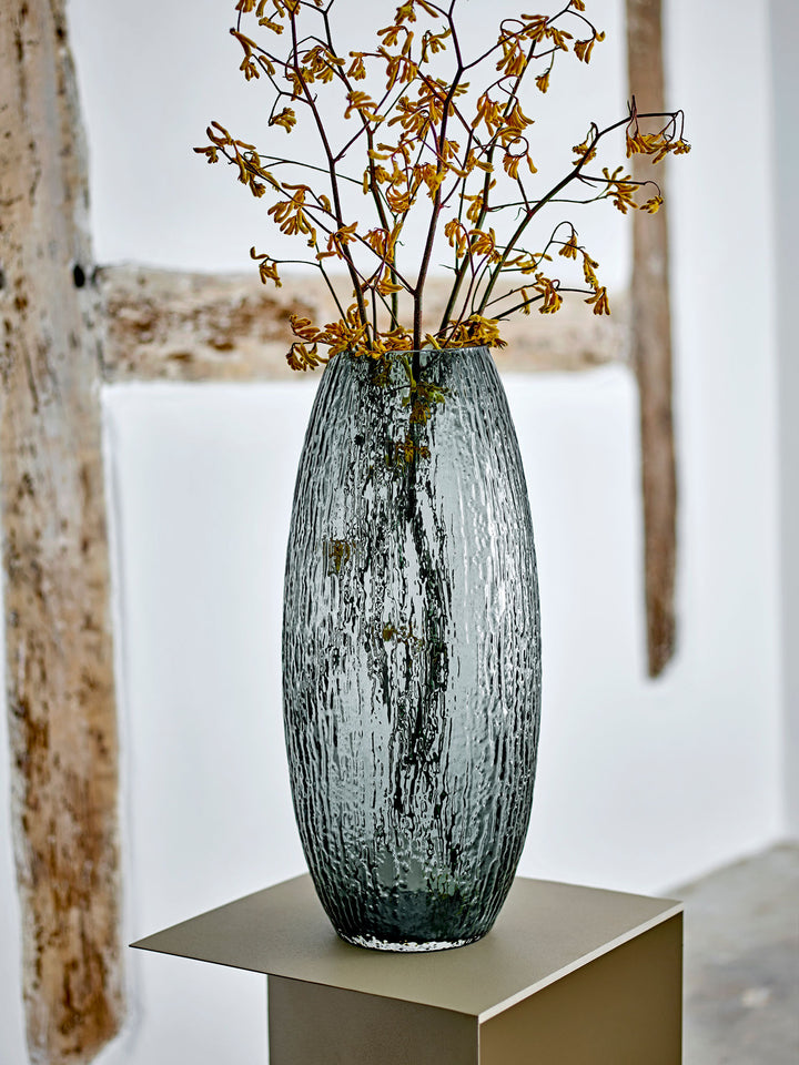 Brock Vase, Grå, Glas