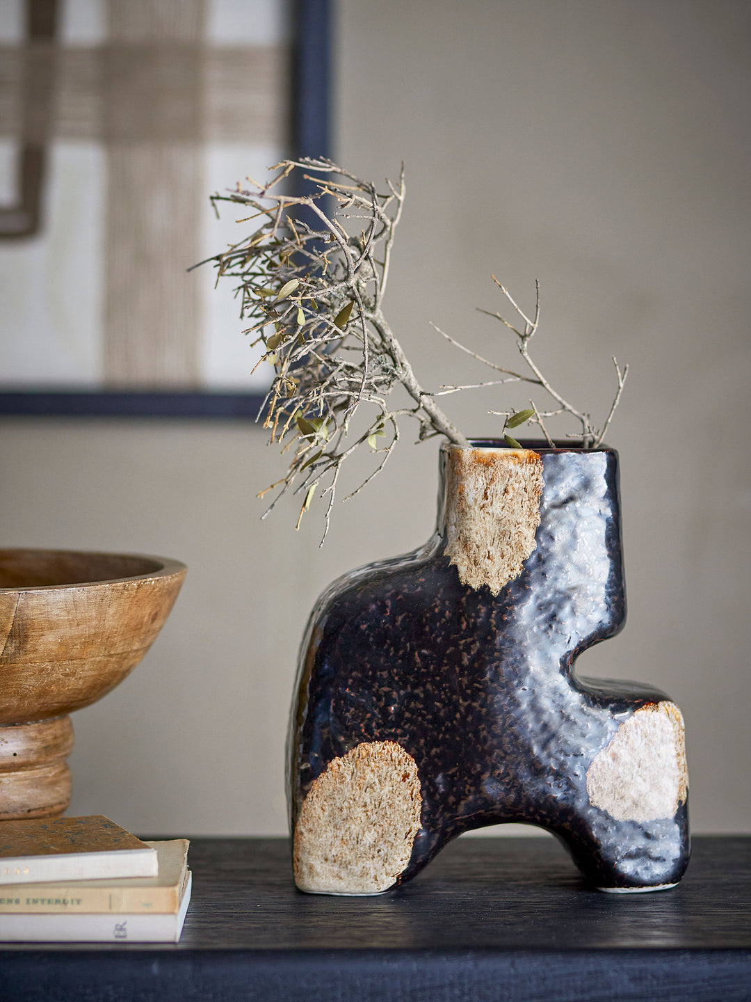 Ollia Vase, Sort, Stentøj