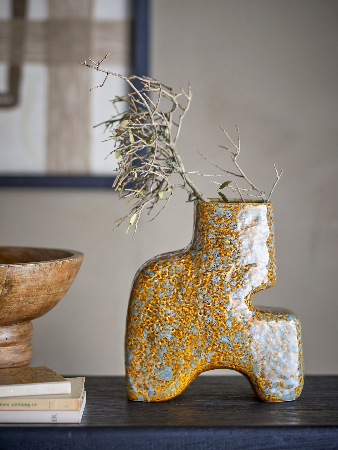 Ollia Vase, Brun, Stentøj