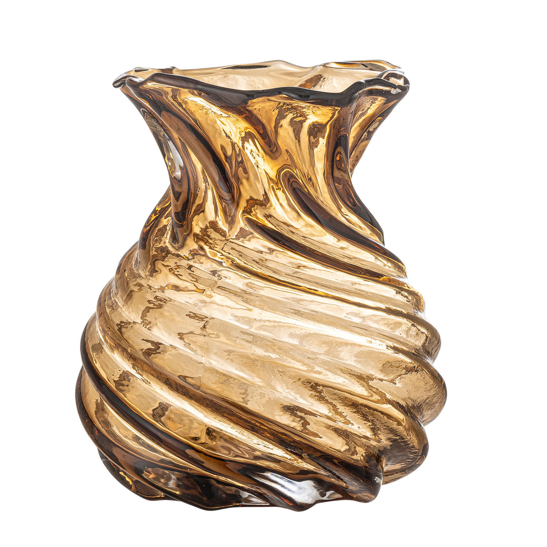 Rylo Vase, Brun, Glas