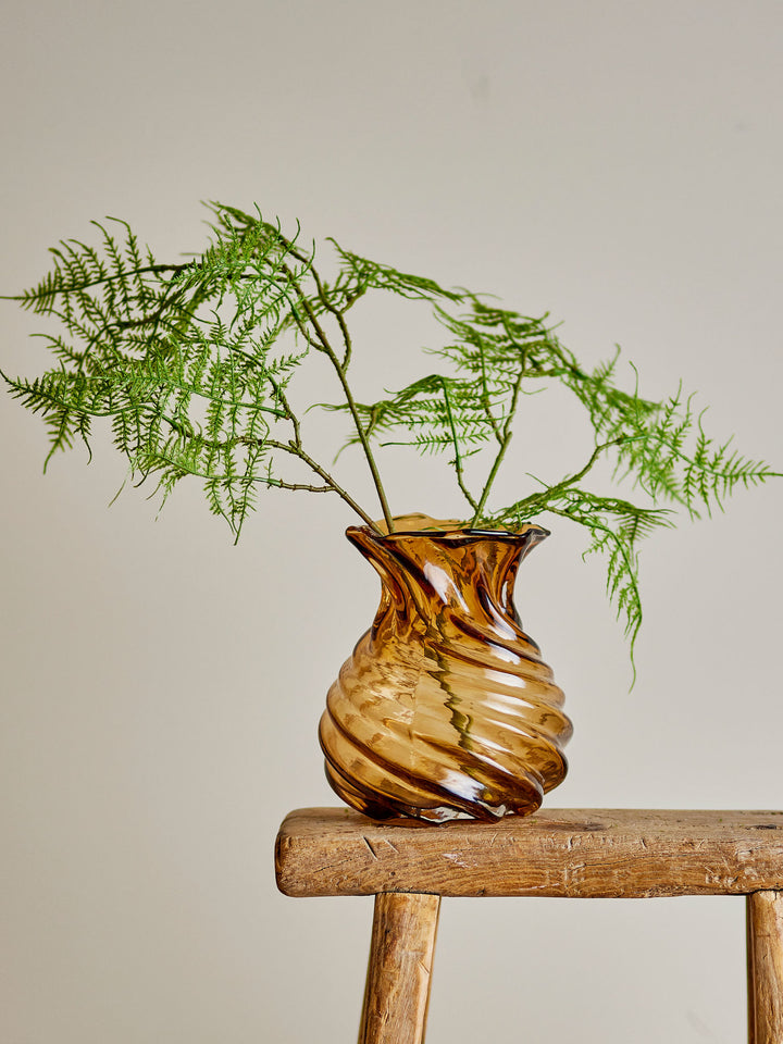 Rylo Vase, Brun, Glas