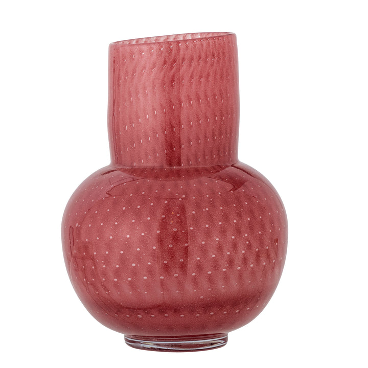 Roscoe Vase, Rosa, Glas