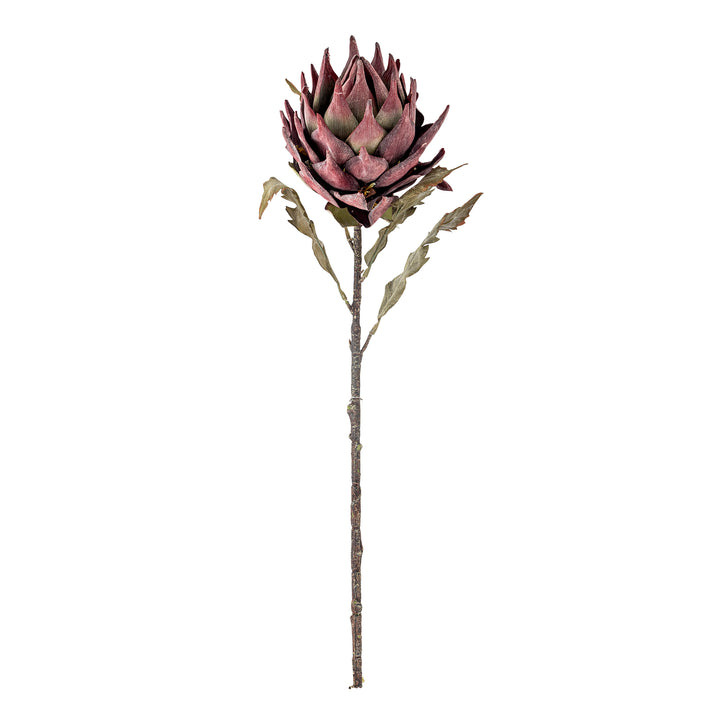 Protea Stilk, Lilla, Kunstig Blomst