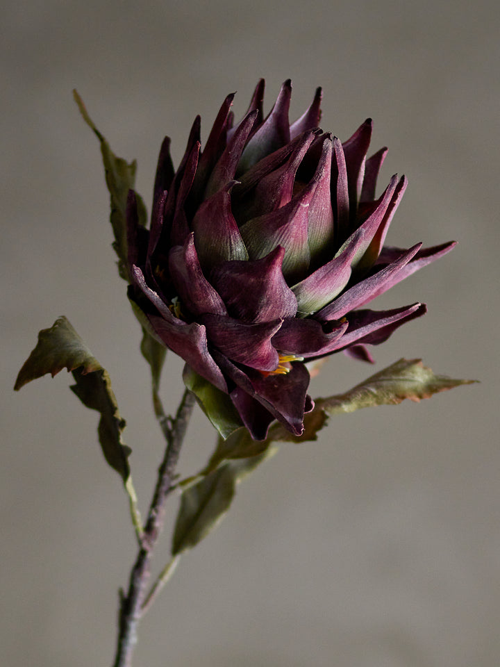 Protea Stilk, Lilla, Kunstig Blomst
