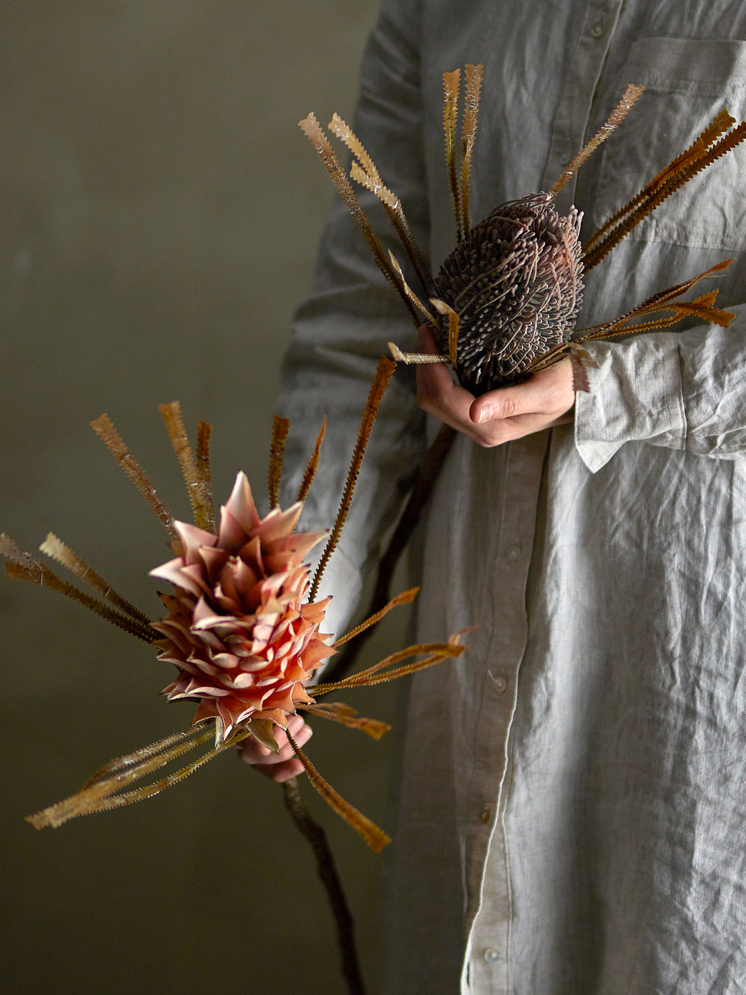 Palmflower Stilk, Rosa, Kunstig Blomst
