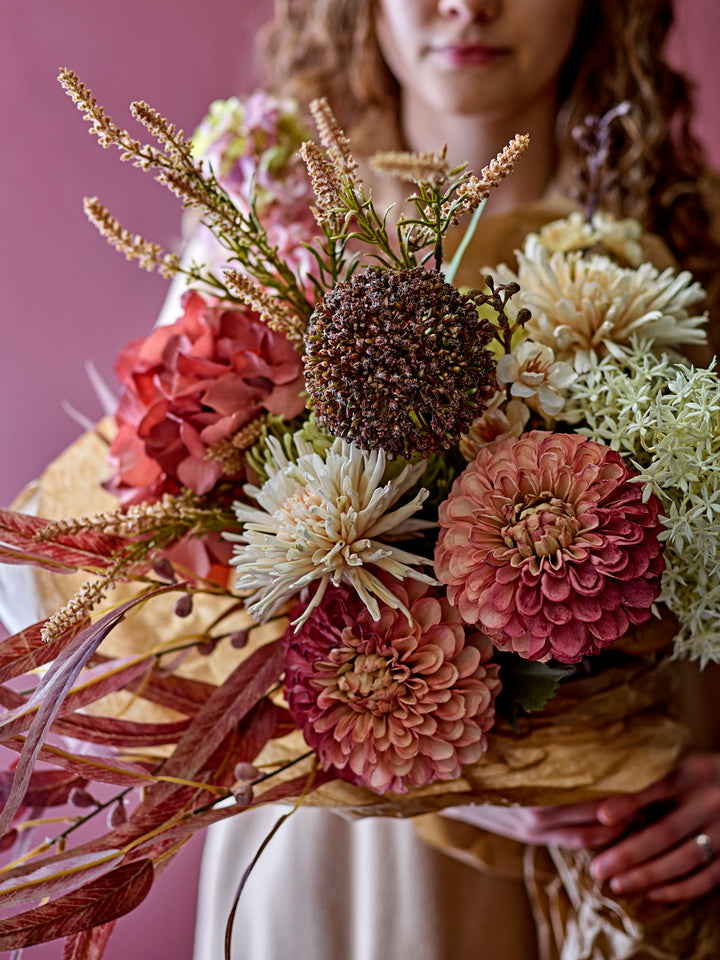 Hydrangea Stilk, Rosa, Kunstig Blomst