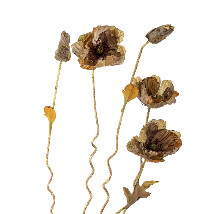 Poppy Stilk, Brun, Kunstig Blomst