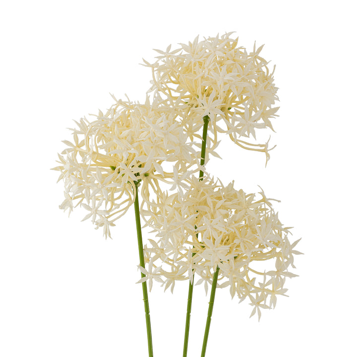 Allium Stilk, Hvid – Naturtro kunstblomst med elegant udtryk
