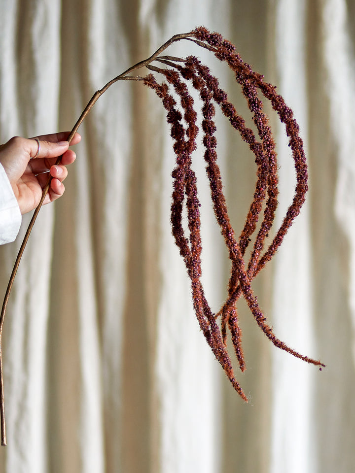 Foxtail Stilk, Brun – Elegant kunstig blomst med naturlig varme