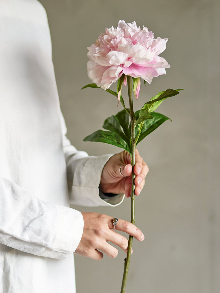Peony Stilk, Rosa, Kunstig Blomst