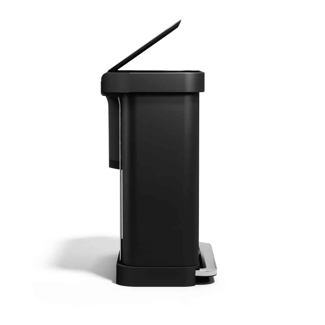 simplehuman 58l (34/24) pedalspand med to rum og poselomme i badeværelset
