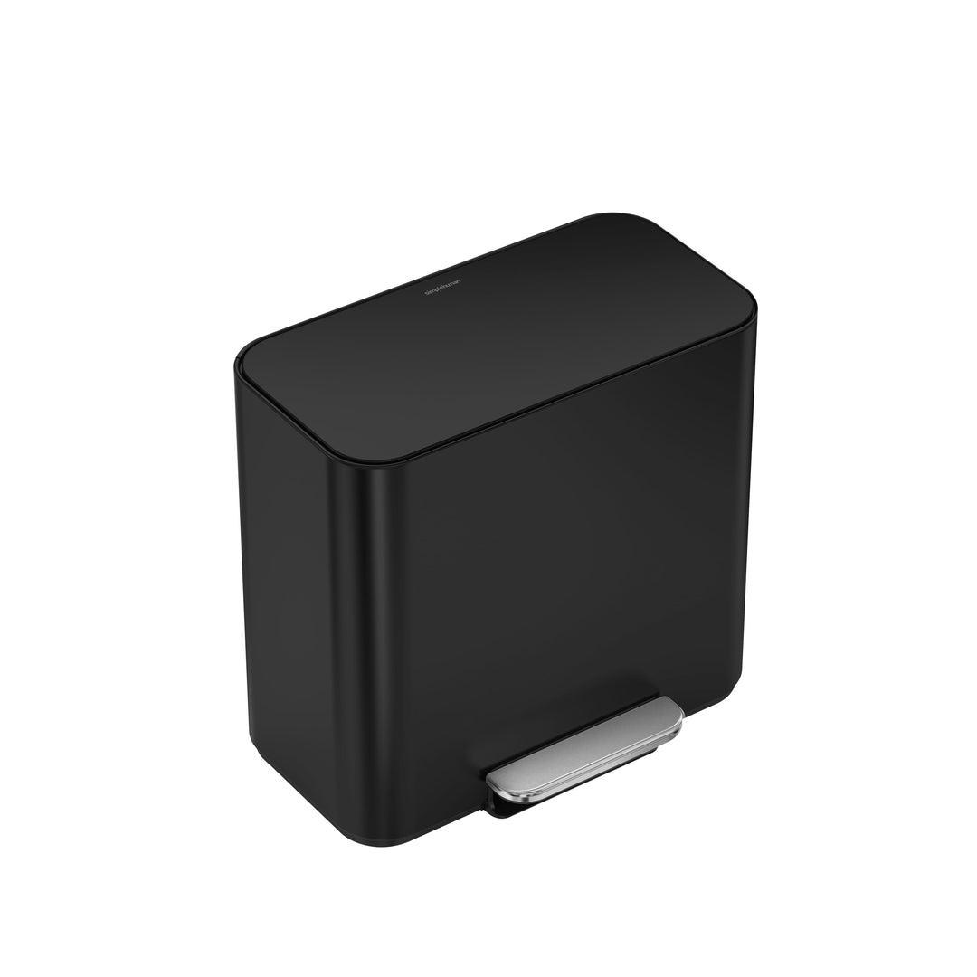 15l mini recycler pedalspand - matsort rustfrit stål fra simplehuman