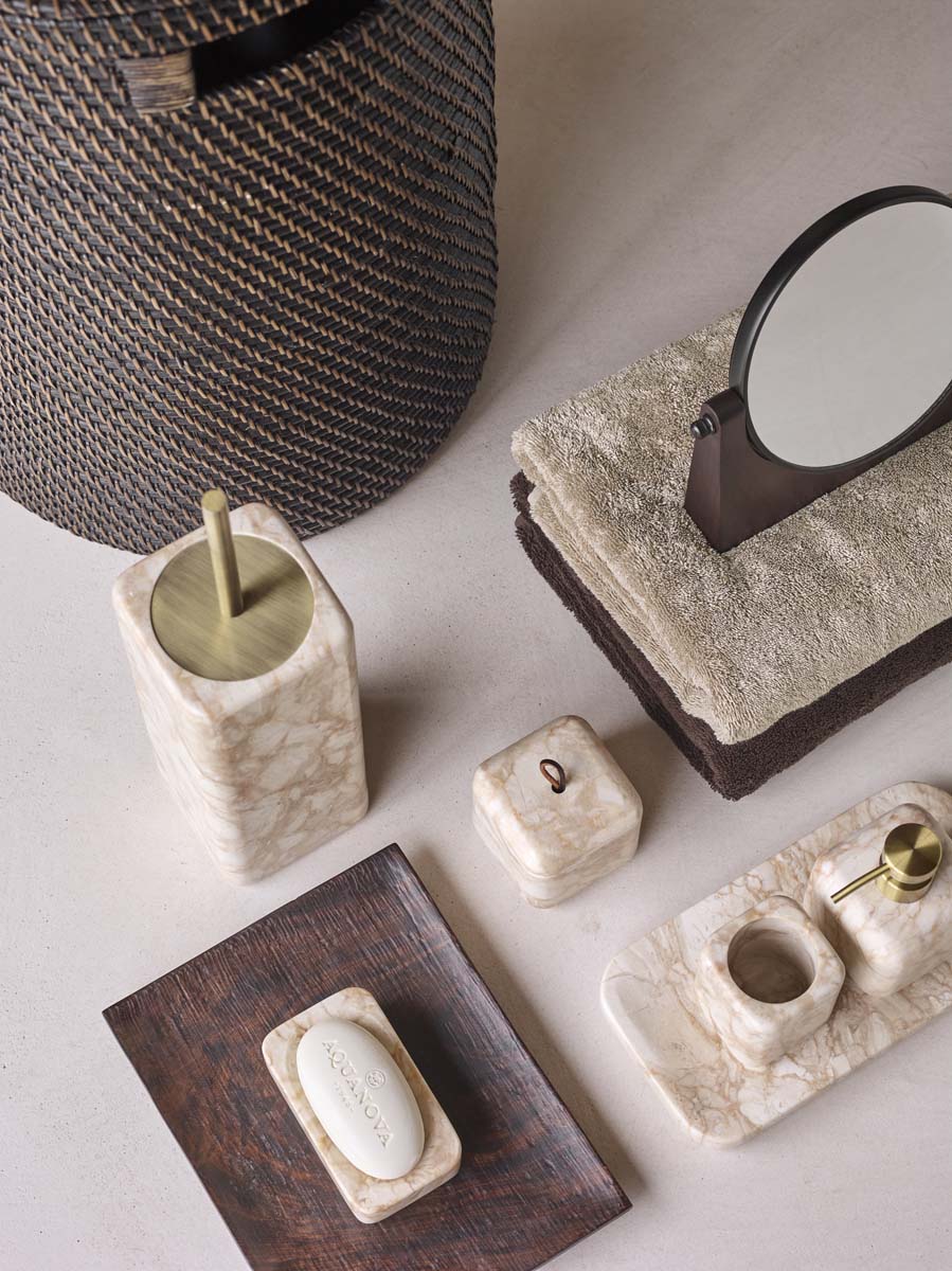 Sandfarvet toiletbørste - Blake