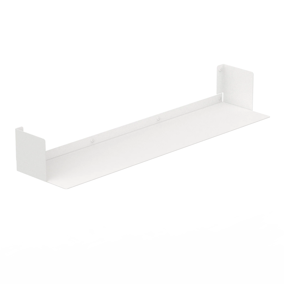 Stor hylde til væg passer i gang, stue og værelse - 97 cm hvid hylde til væg i hvid stål