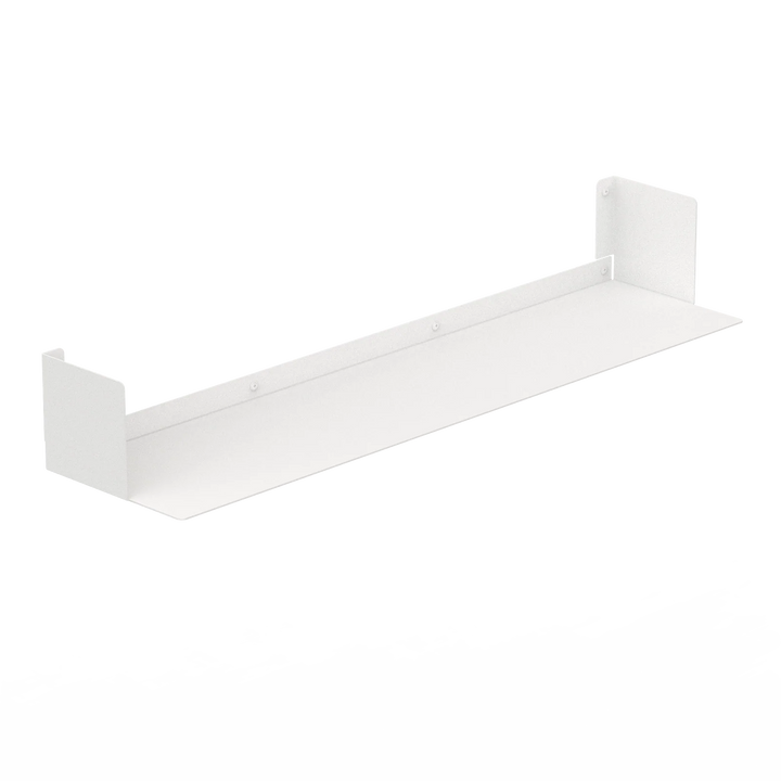 Stor hylde til væg passer i gang, stue og værelse - 97 cm hvid hylde til væg i hvid stål