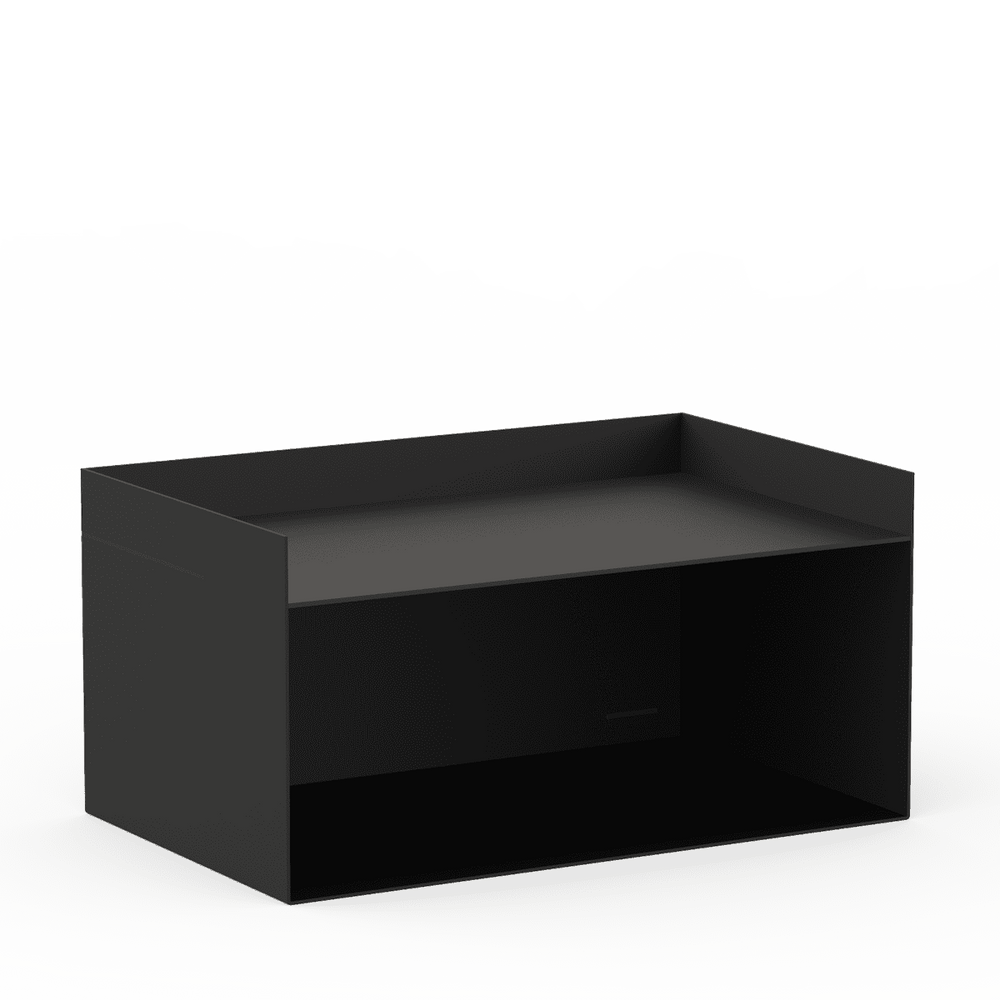 Modulært OSLO opbevaringsmodul i sort aluminium – fleksibel opbevaring til stue og entré