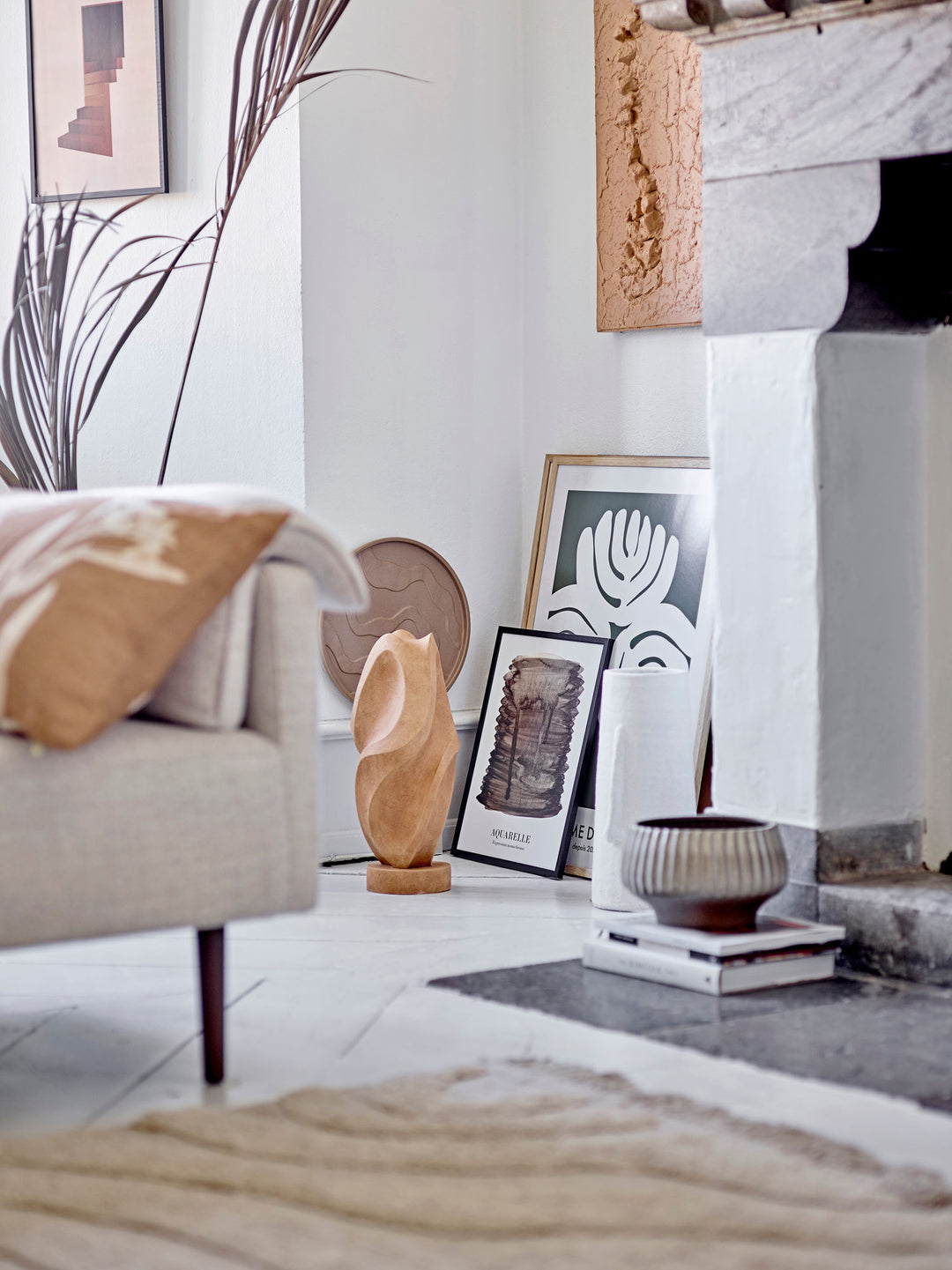 Berican Deko Vase, Hvid, Terrakotta