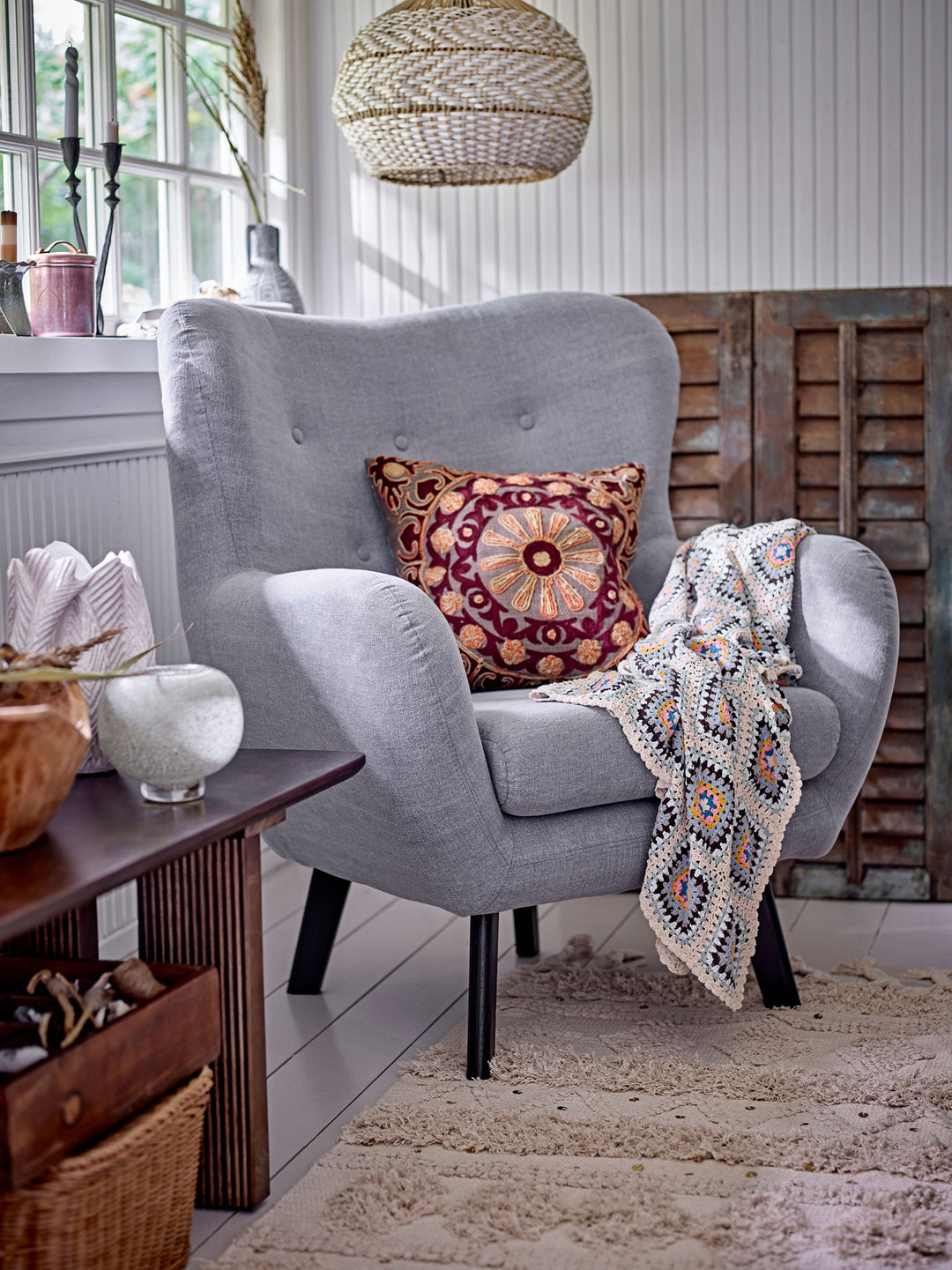 Saia Vase, Guld, Glas