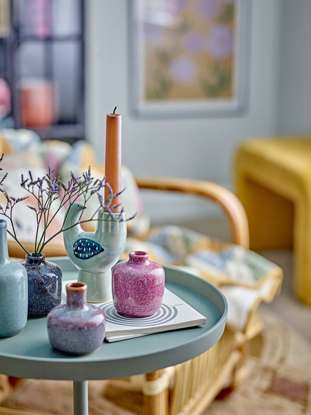 Maien Vase, Multifarvet, Stentøj