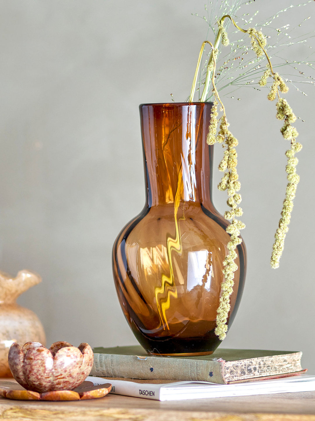 Saiqa Vase, Brun, Glas