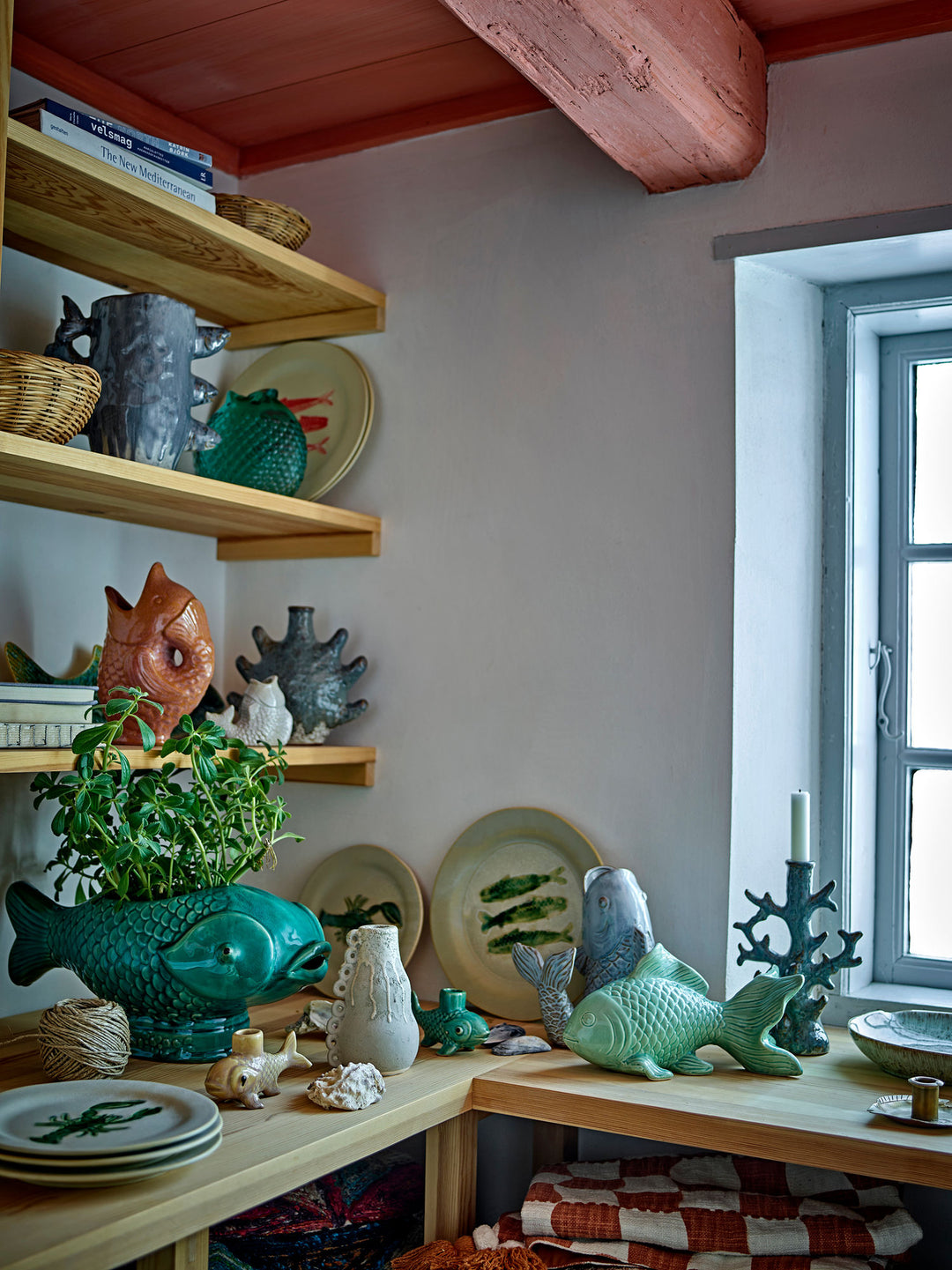 Bree Vase, Grøn, Glas