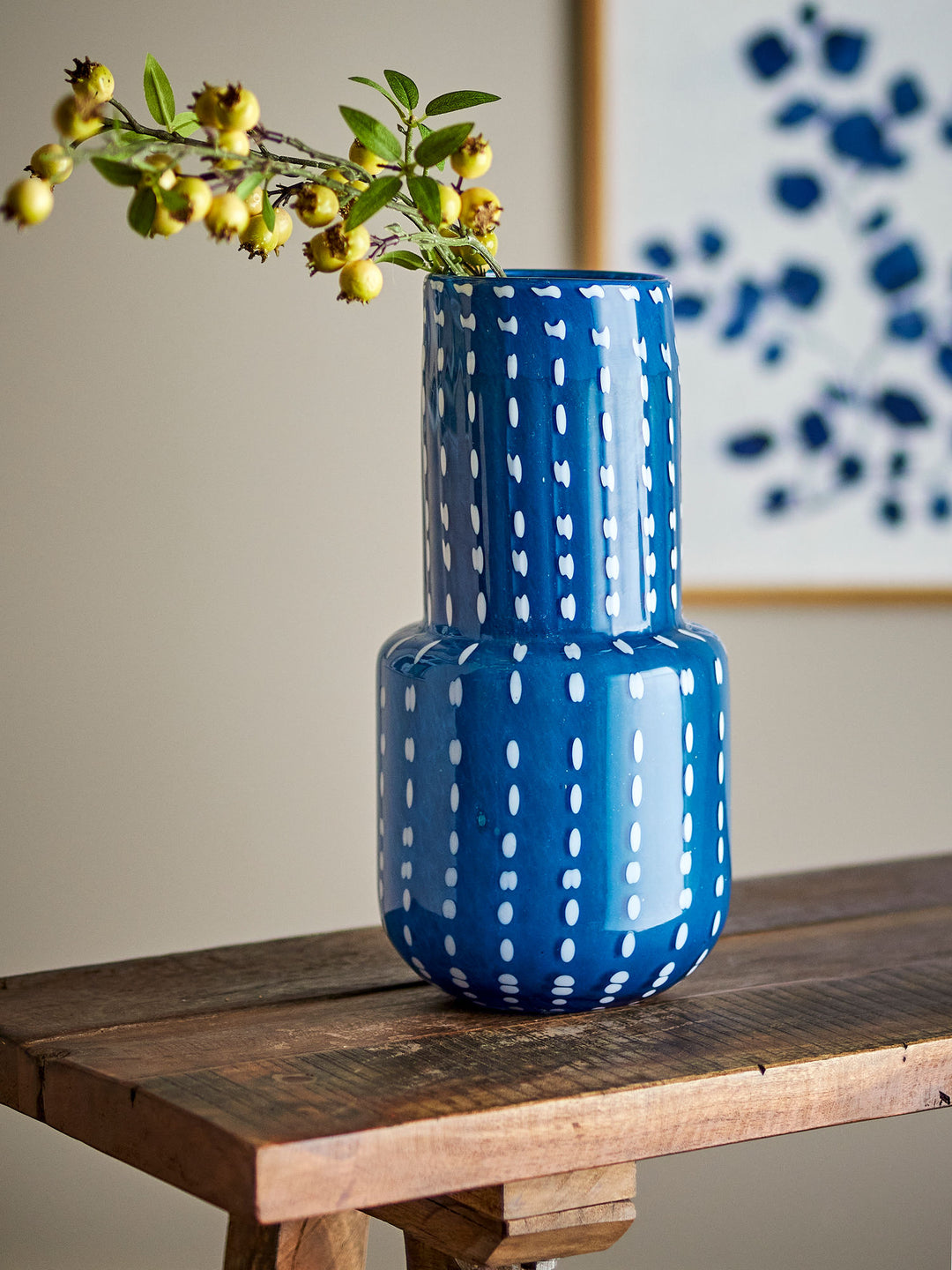 Mayim Vase, Blå, Glas