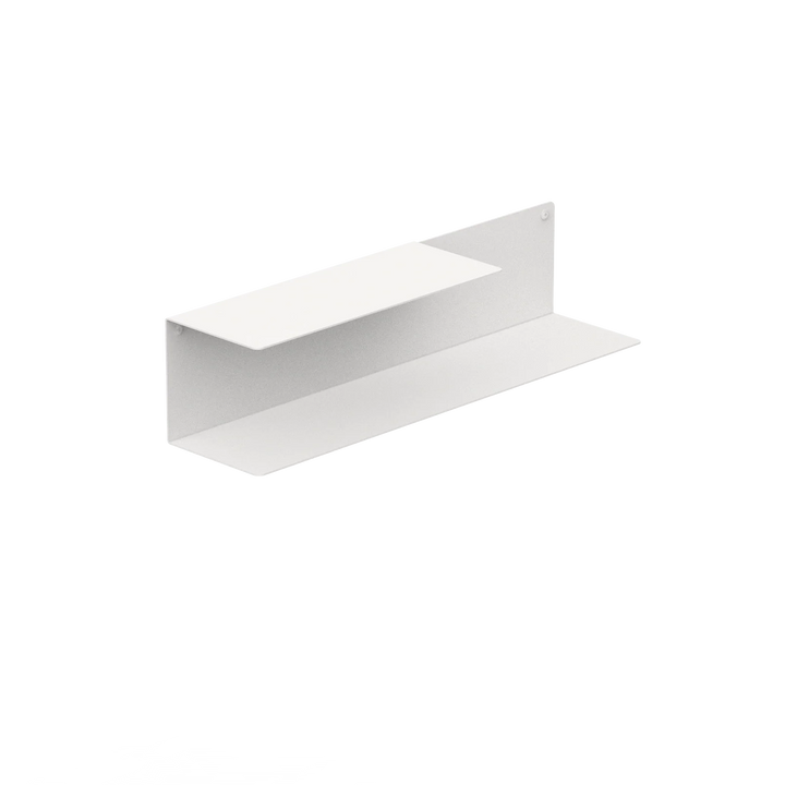 Detaljebillede af PORTO hylde – to-niveaus design i galvaniseret stål