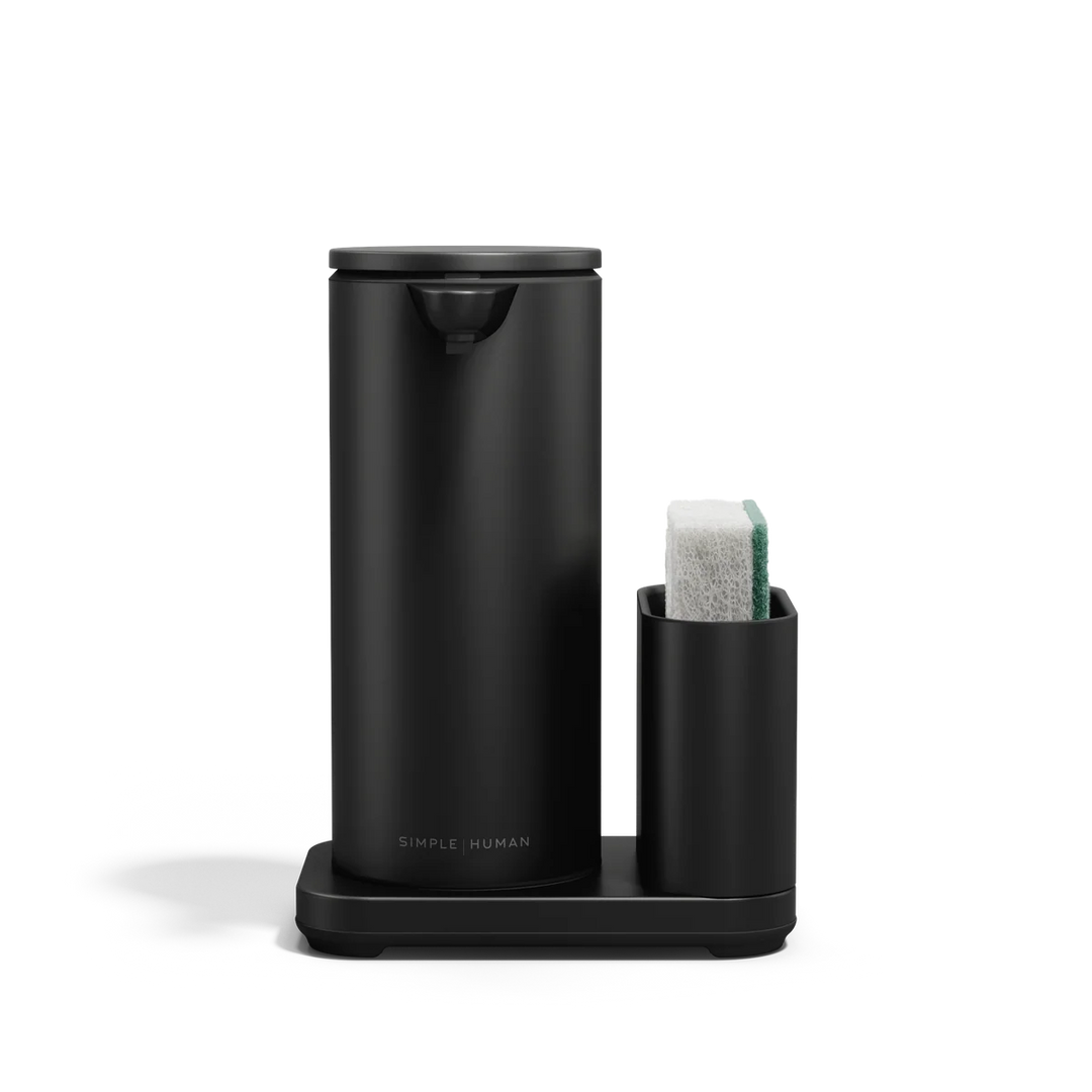 Sensorstyrd dispenser med svamphållare, svart, från Simplehuman