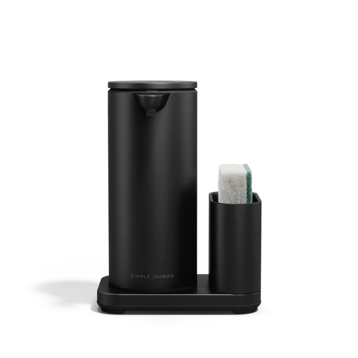 Sensorstyrd dispenser med svamphållare, svart, från Simplehuman