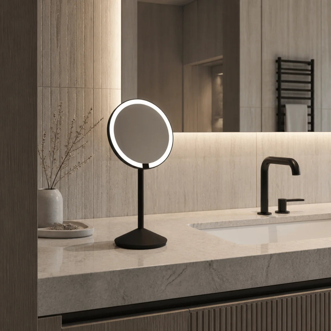 Miroir de voyage, miroir de maquillage - LED & grossissement