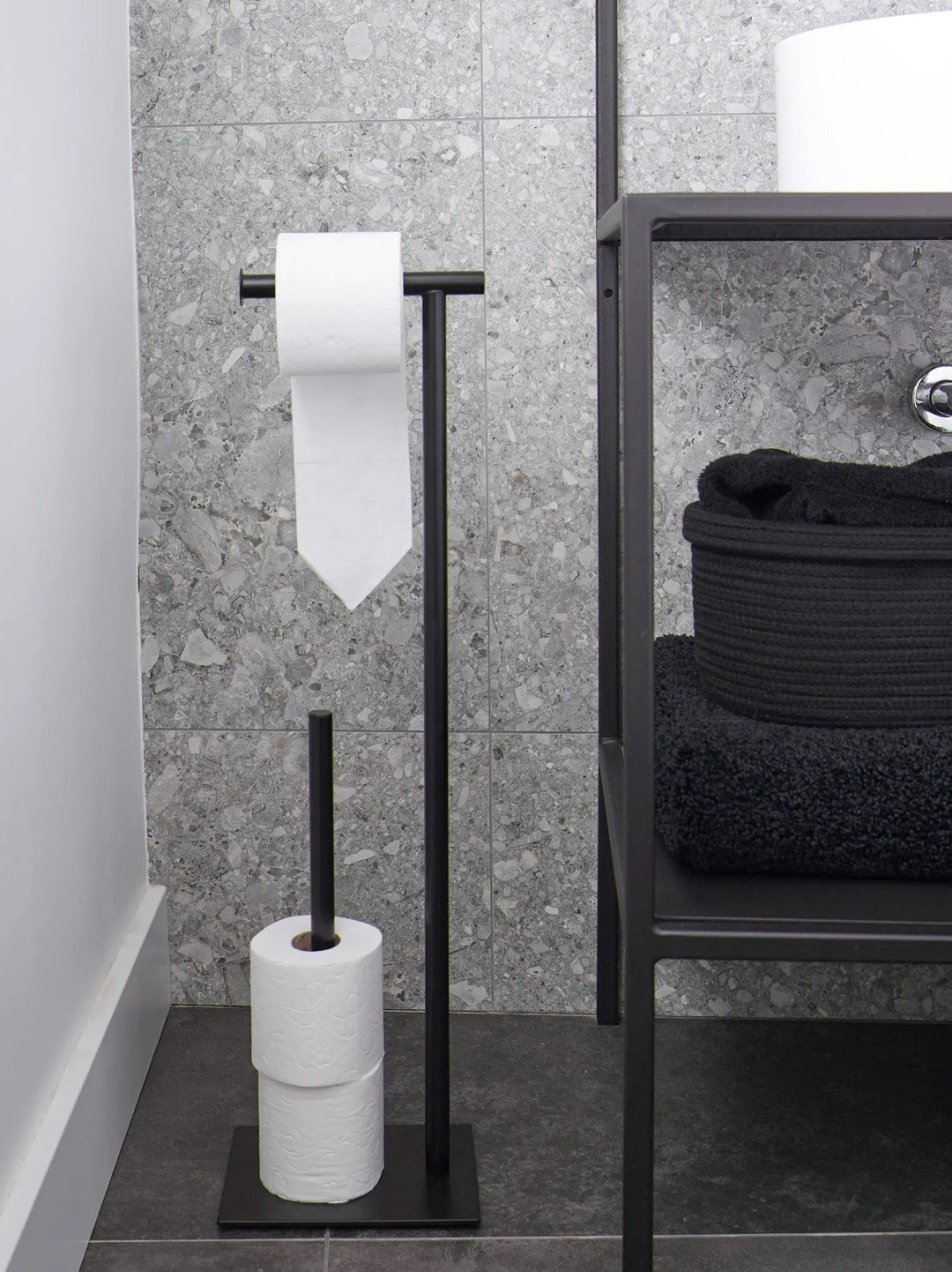 Icon toiletpapirholder - sort
