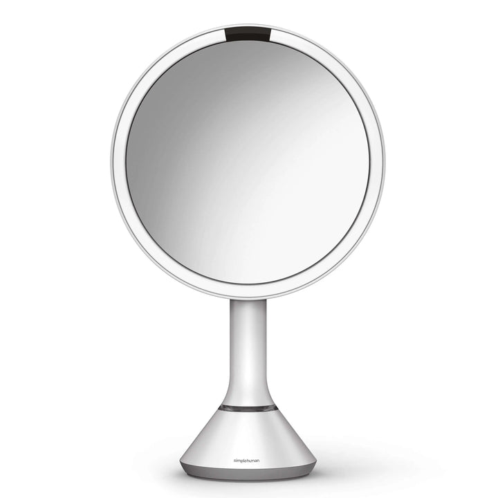 Hvidt kosmetikspejl med lys og 5 x forstørrelse