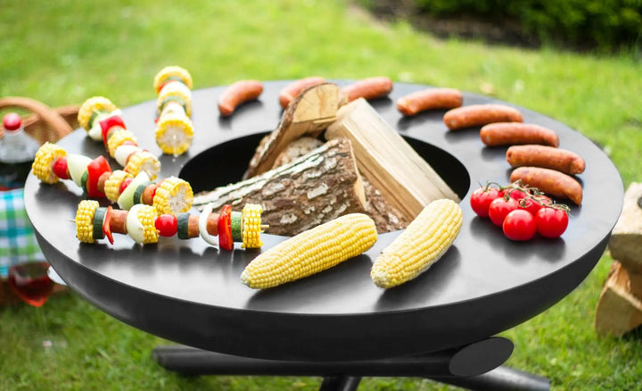 Rund grillplade - Sort