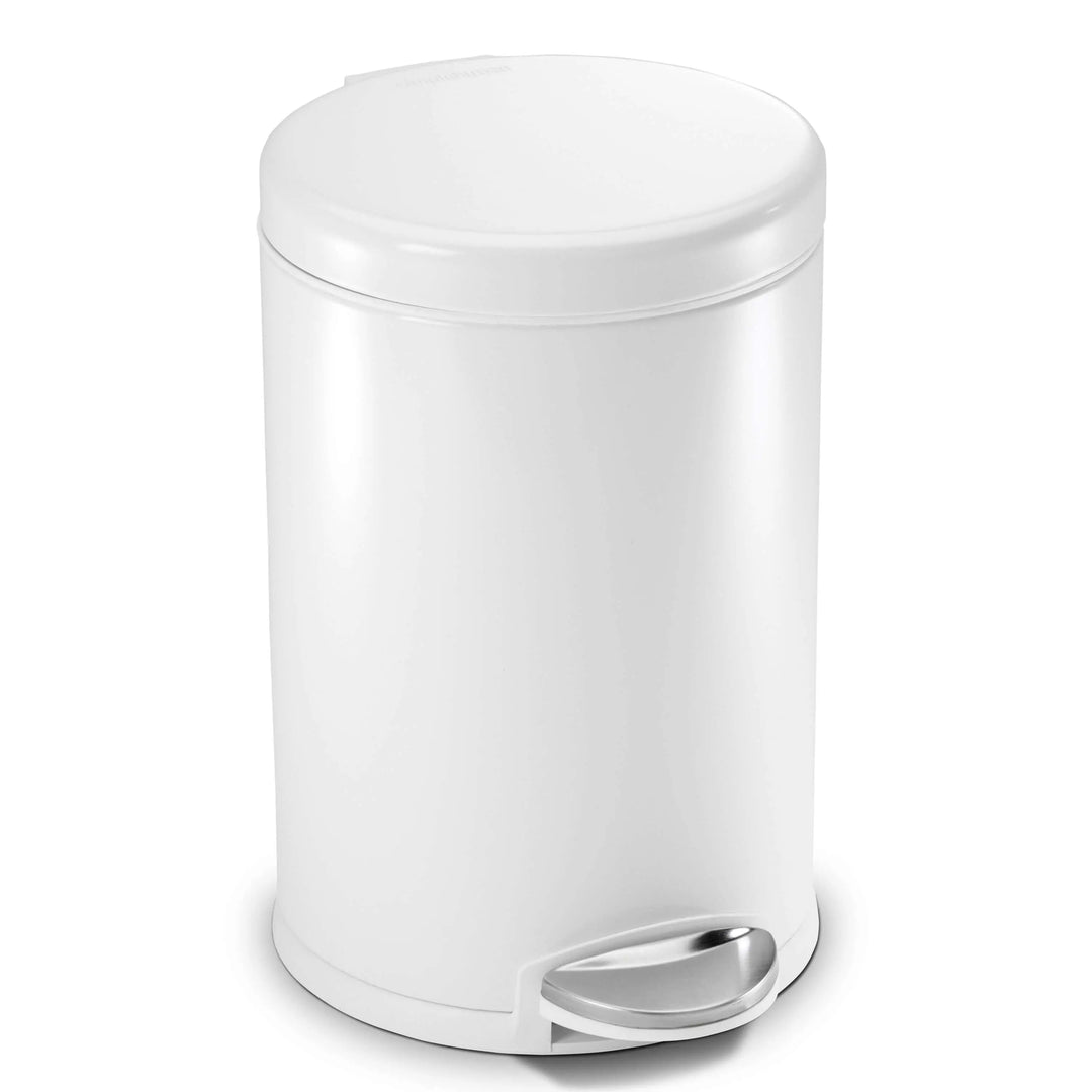 Hvid toiletspand fra simplehuman 4,5 liter